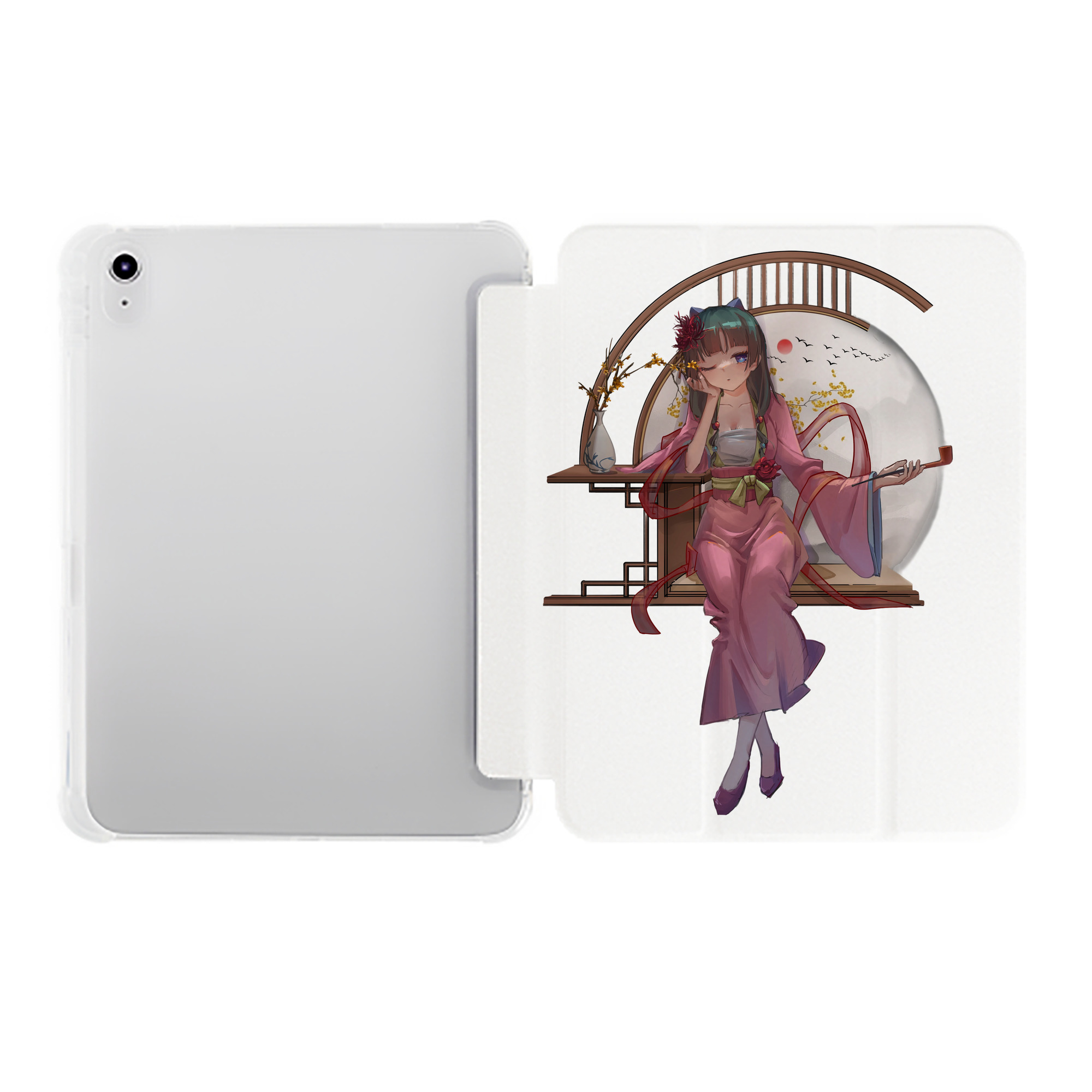（画像用） 薬屋のひとりごと The Apothecary Diaries IPad ケース ペン収納付き 三つ折りスタンド PUレザー×シリコン 対応機種9.5/10.5/10.9インチ